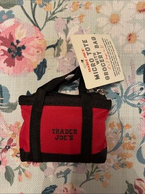 Trader Joe's Red Micro Tote Grocery Bag